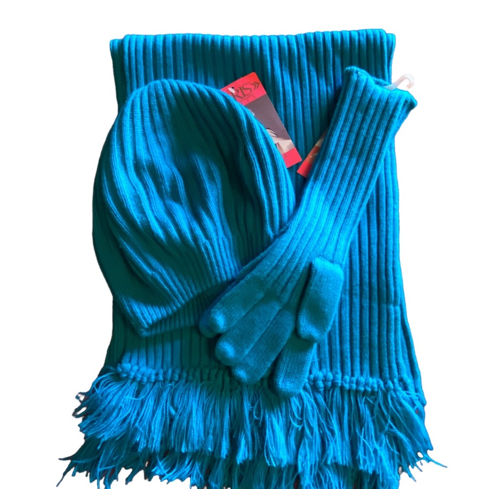 Blue Hat, Scarf & Glove Set